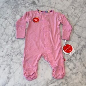 NWT MAGNETIC ME MODAL PINK PASTEL FOOTIE 0/3M